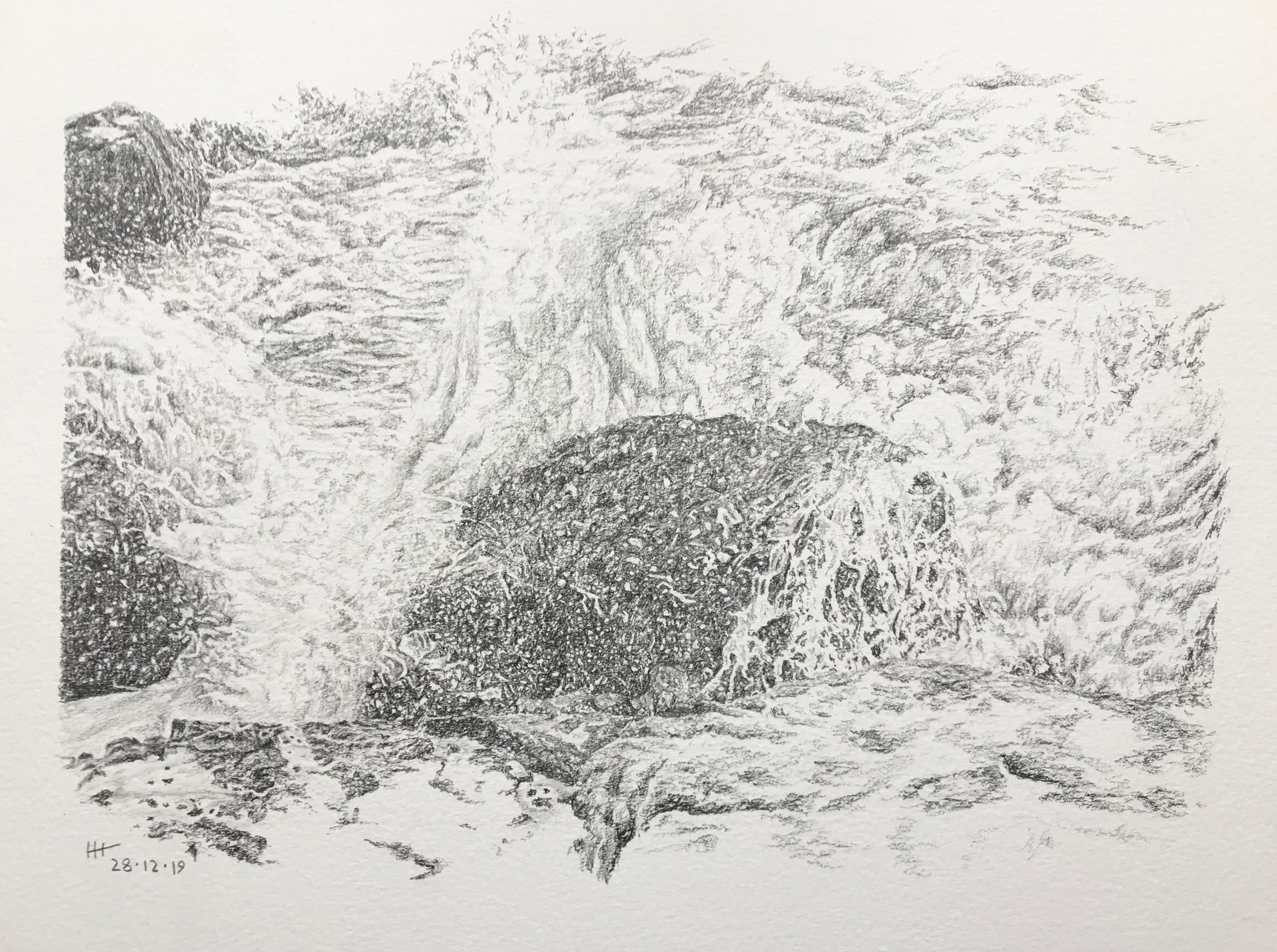 Graphite pencil picture, Splash!